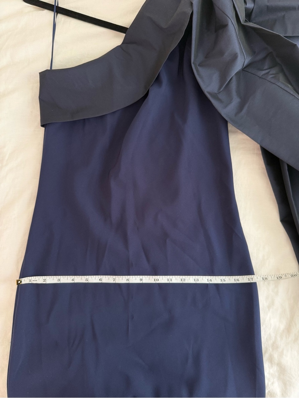 NWT Bernadette Adrian One Shoulder Navy Maxi Gown 36 Statement Bow Evening Dress - Picture 10 of 10